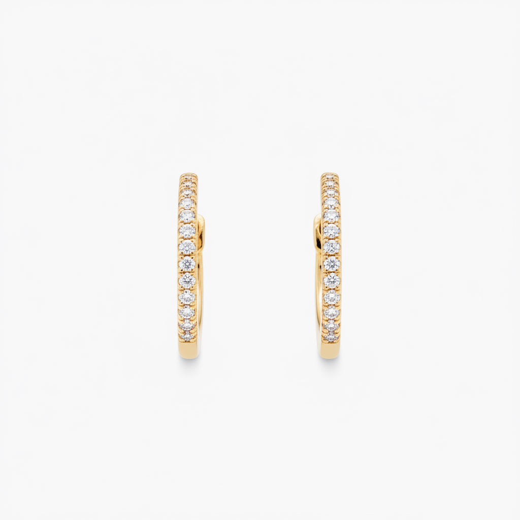 Mini Huggie Diamond Earrings