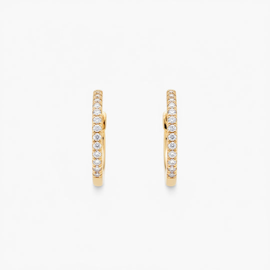 Mini Huggie Diamond Earrings