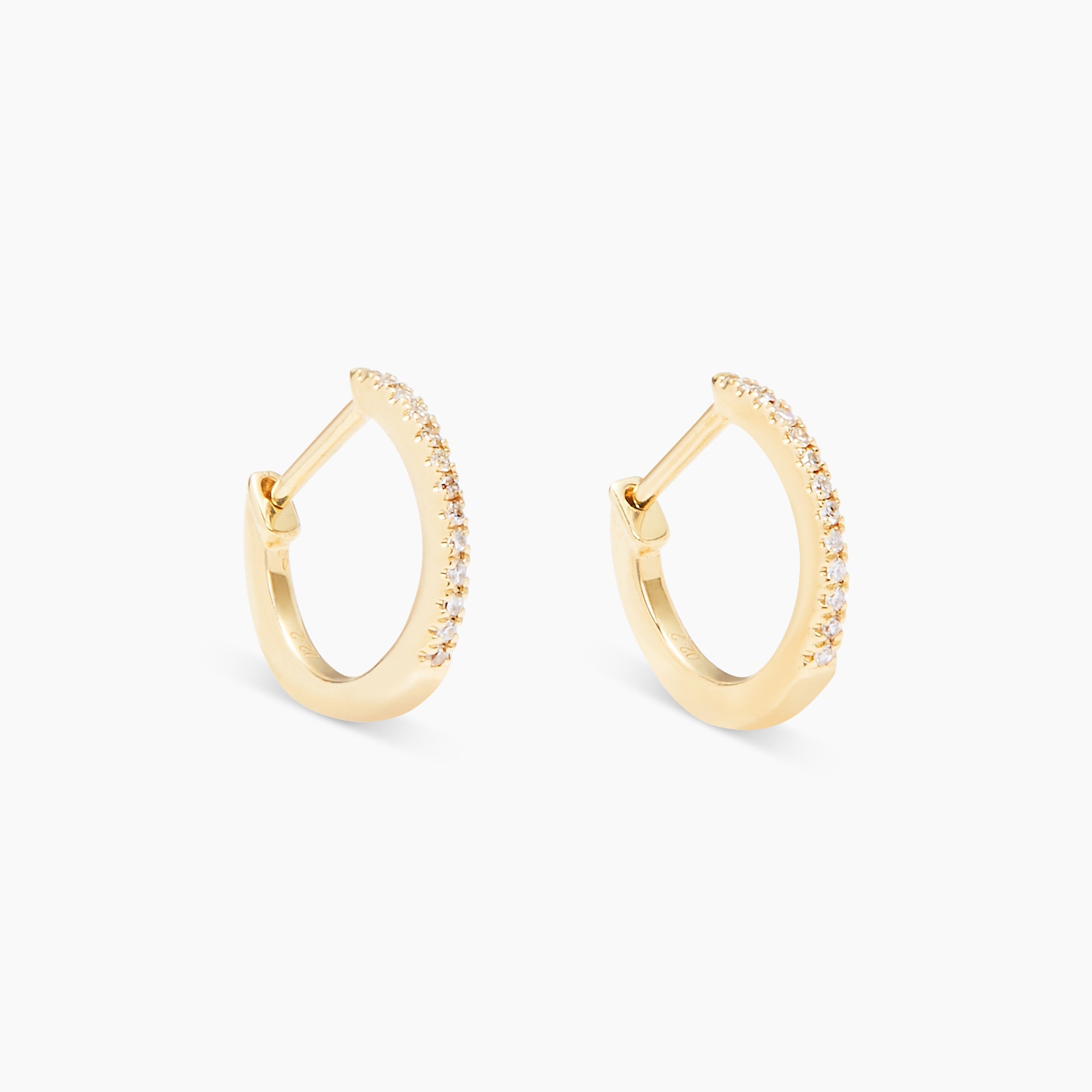 Mini Huggie Diamond Earrings