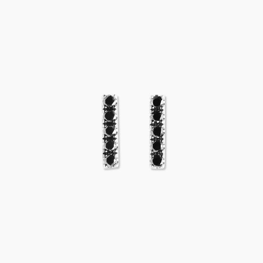 Black Diamond Bar Earrings