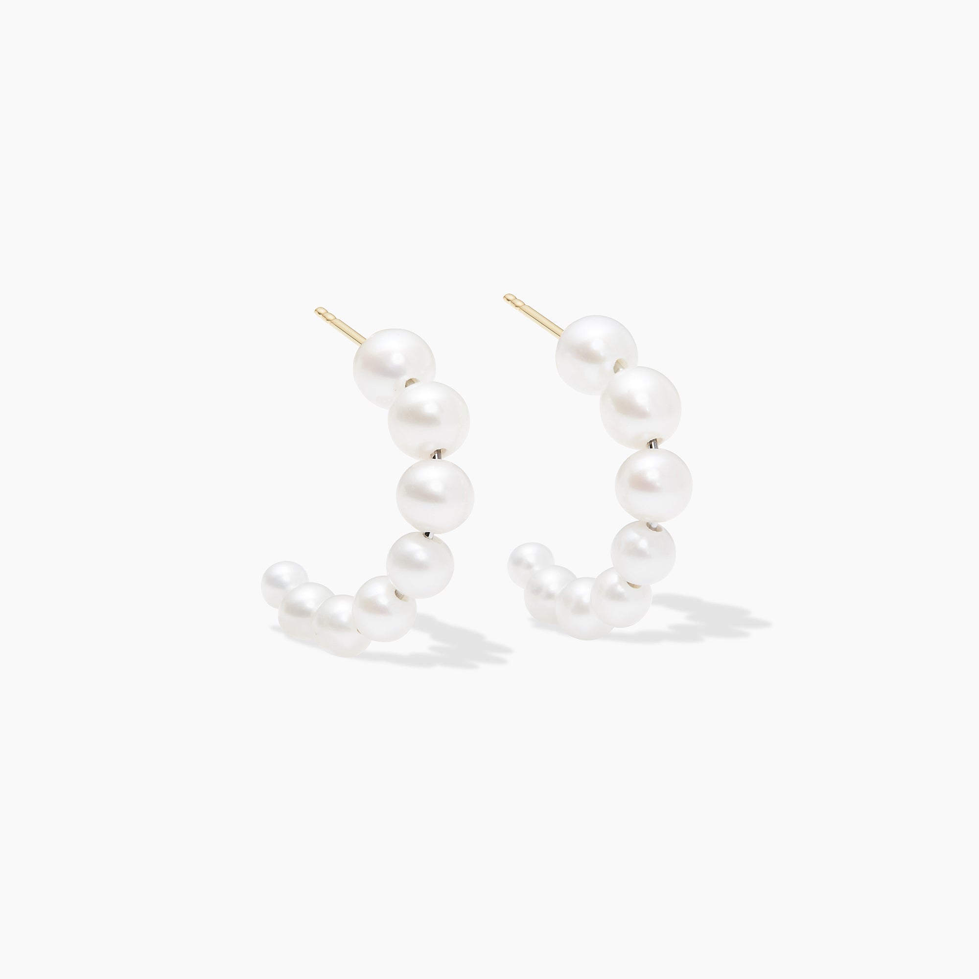 Pearl Graduating Hoop Earrings