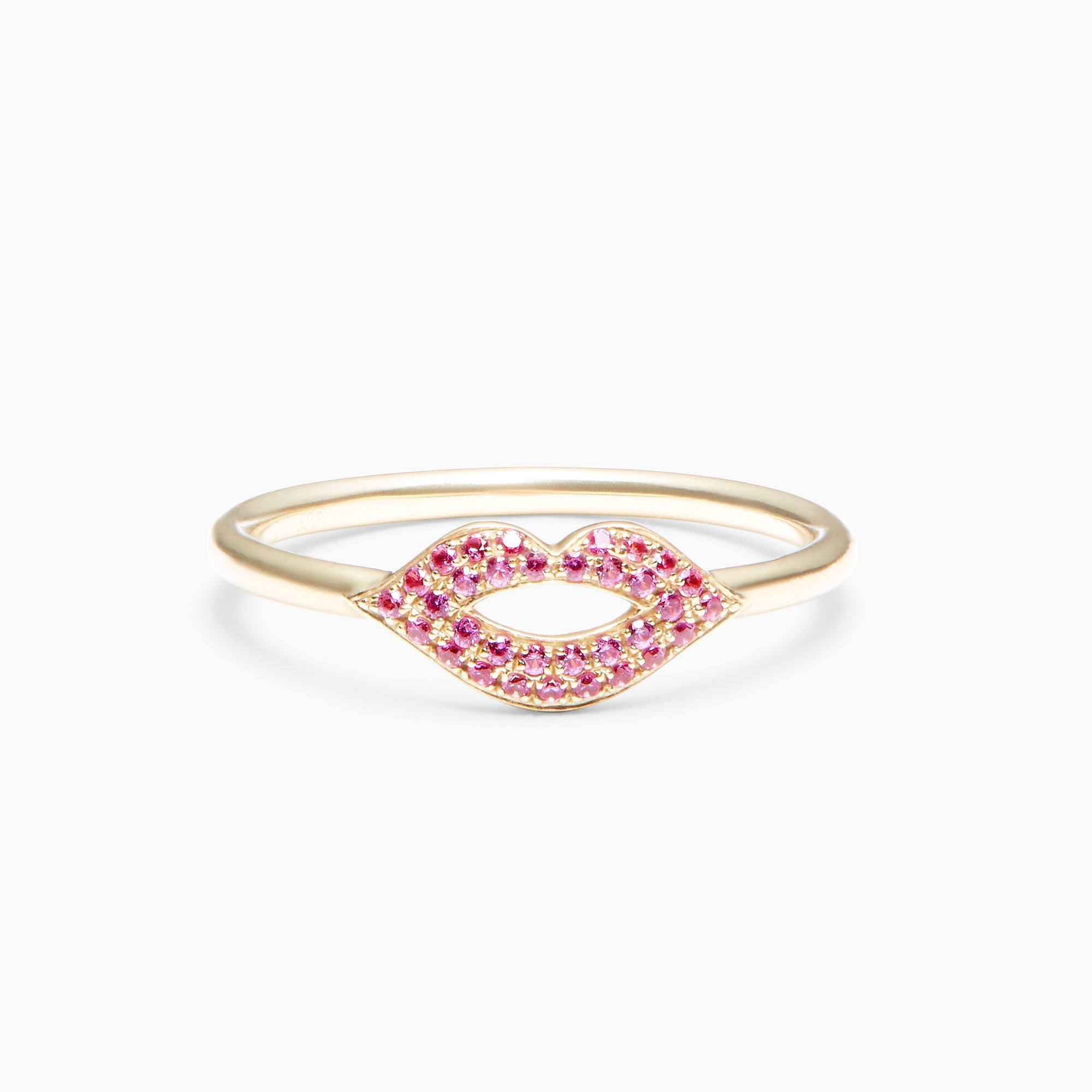 Lips Pink Sapphire Ring