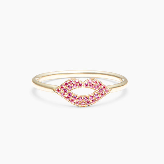 Lips Pink Sapphire Ring