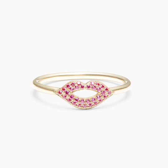 Lips Pink Sapphire Ring