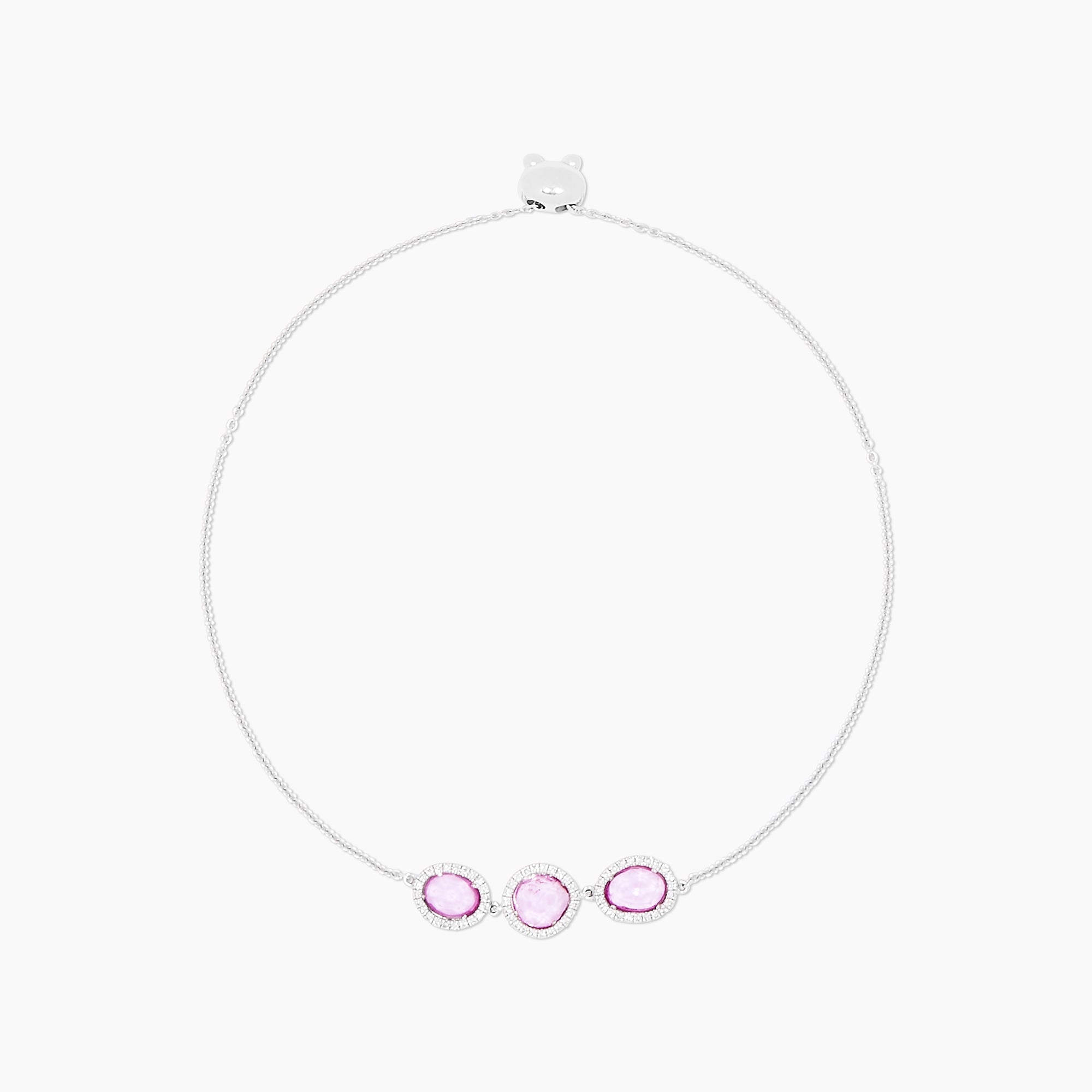Pink Sapphire Diamond Bracelet