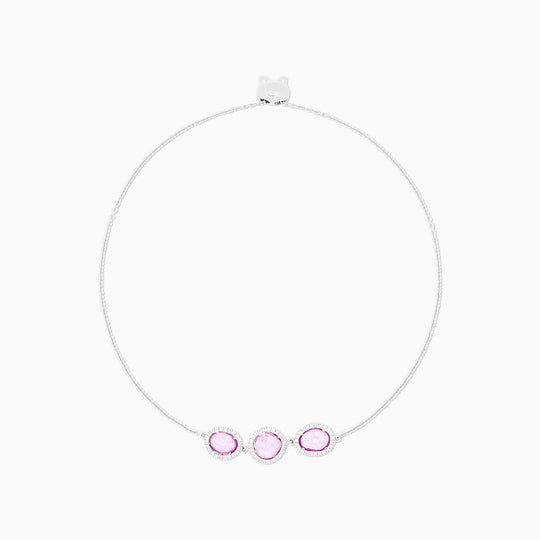 Pink Sapphire Diamond Bracelet