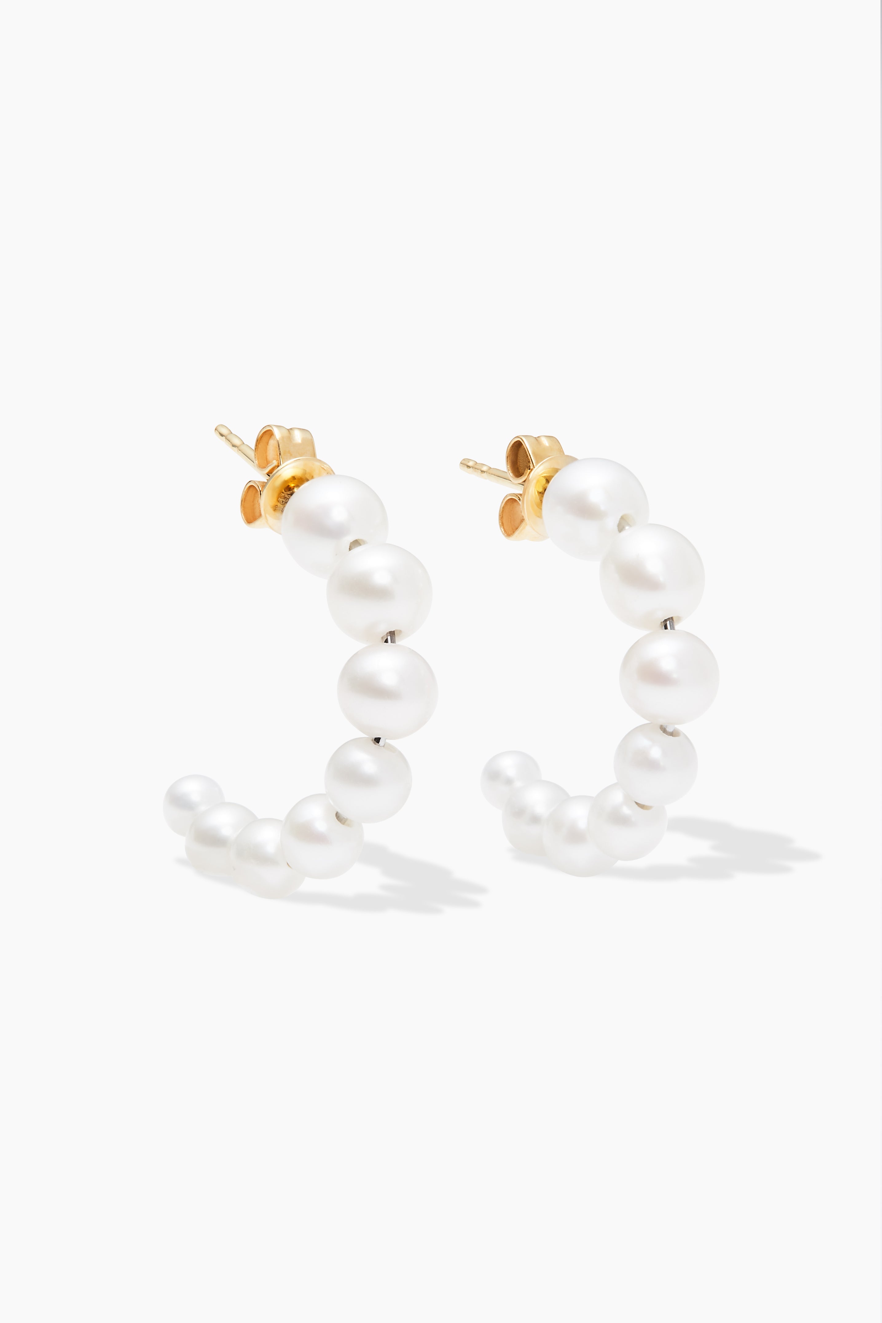 Pearl Graduating Hoop Earrings