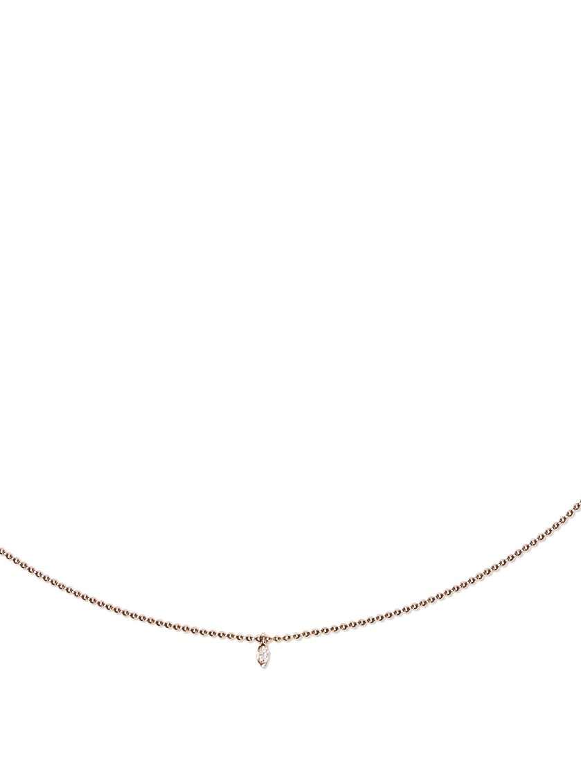 Mini Marquise Diamond Bead Necklace